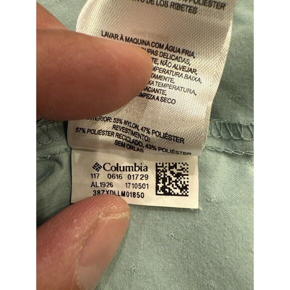 Columbia Womens Pilsner Novelty Hiking Outdoors Ventilated Short Sleeve Shirt L - Picture 8 of 10